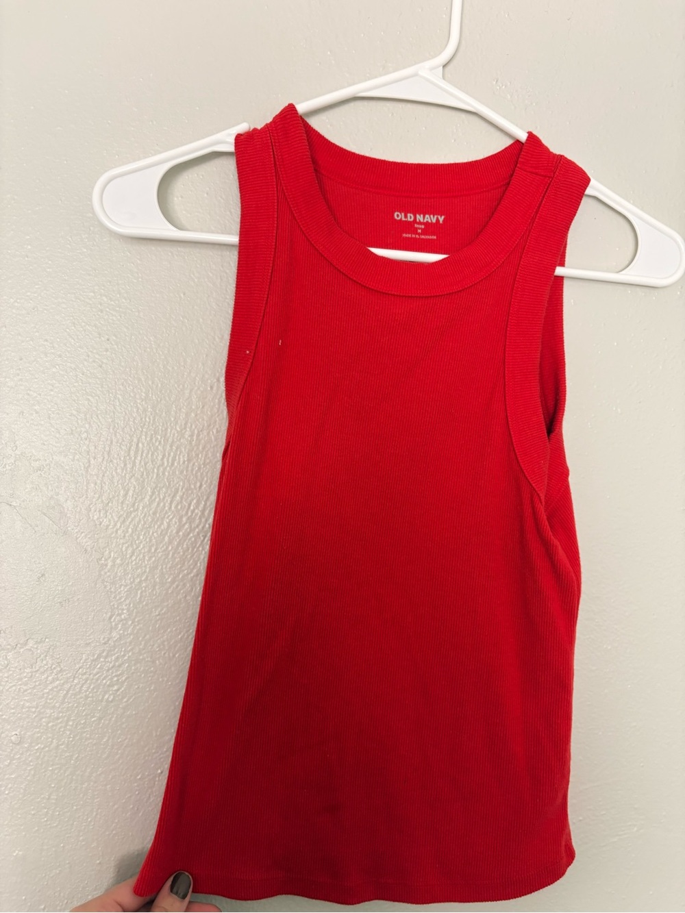 Old Navy Women’s Red Ribbed Tank Top
